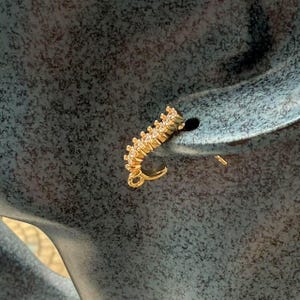 14K Gold Plated C-shaped zircon Earrings Post With Bail, Half Circle Stud Earrings, CZ Pave L Shape Earring Setting,Rhodium Plated, 5*18mm