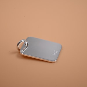 Ciondoli rettangolari in argento sterling, ciondolo a barretta in argento 925