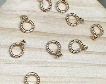 14K Vergoldete Biegeringe, Doppelösen (6mm)