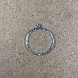Rund cabochonhänge i sterlingsilver, gör-det-själv-mynthållare (18,8 mm 25 mm 38 mm)