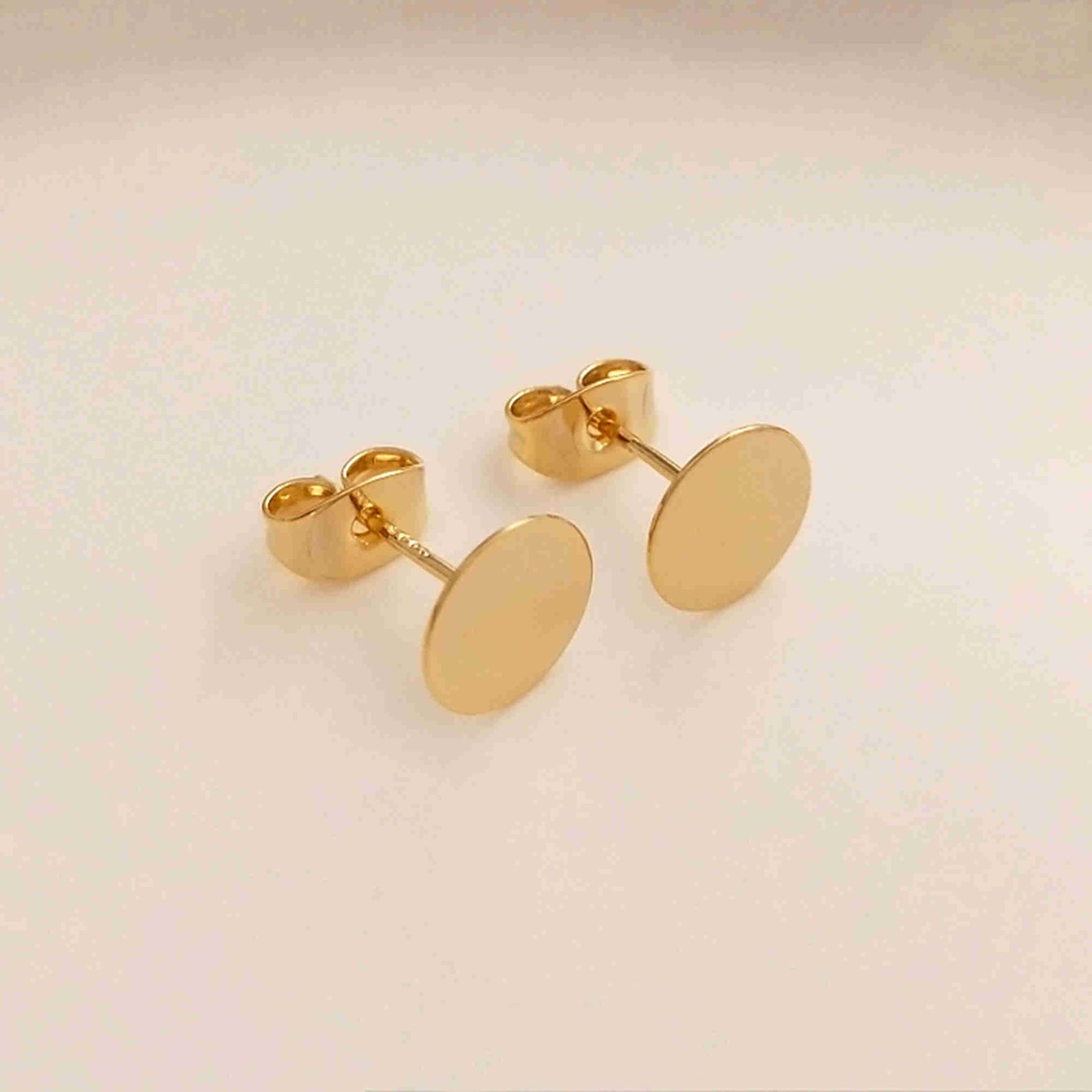 2/10pairs 14K Gold Plated Earring Posts w/ Flat Back 6mm 8mm Etsy