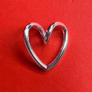 Sterling Silver Heart silhouette Charm Pendant, Sweetheart Bracelet, Valentine&#39;s Day Necklace,Love Earring,Romantic Jewelry,Friendship Charm