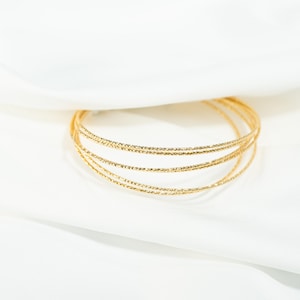 Alambre trenzado chapado en oro de 18 quilates, alambre para la fabricación de joyas (0,6-1,2 mm)