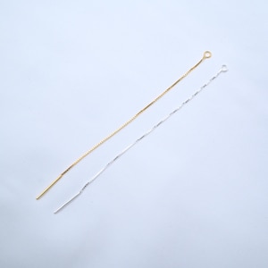 10 Paar Sterling Silber Box Kette Ohrring Einfädler rhodiniert, 925 Silber Ohrdraht Einfädler, anlauffrei Ohreinfädler 90 mm