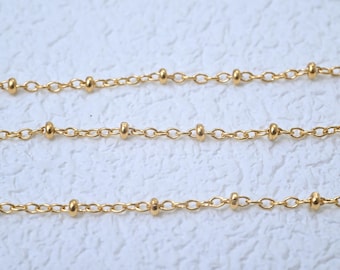 Gold Filled Satellite Chain, Dainty Bead Chain Necklace, Minimalist Jewelry