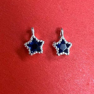 Sterling Silver CZ Star Charm Pendant, Celestial Bracelet, Night Sky Necklace, Birthstone Earring, Starry Night Jewelry,Sparkling Star Charm