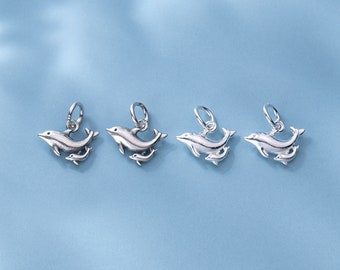 5 Blue Eye Dolphin Antique Silver Charm European Jewelry 11 12 & 5mm Hole R121 5 Blue Eye Dolphin Antique Silver Charm European Jewelry 11 12 & 5mm Hole R121