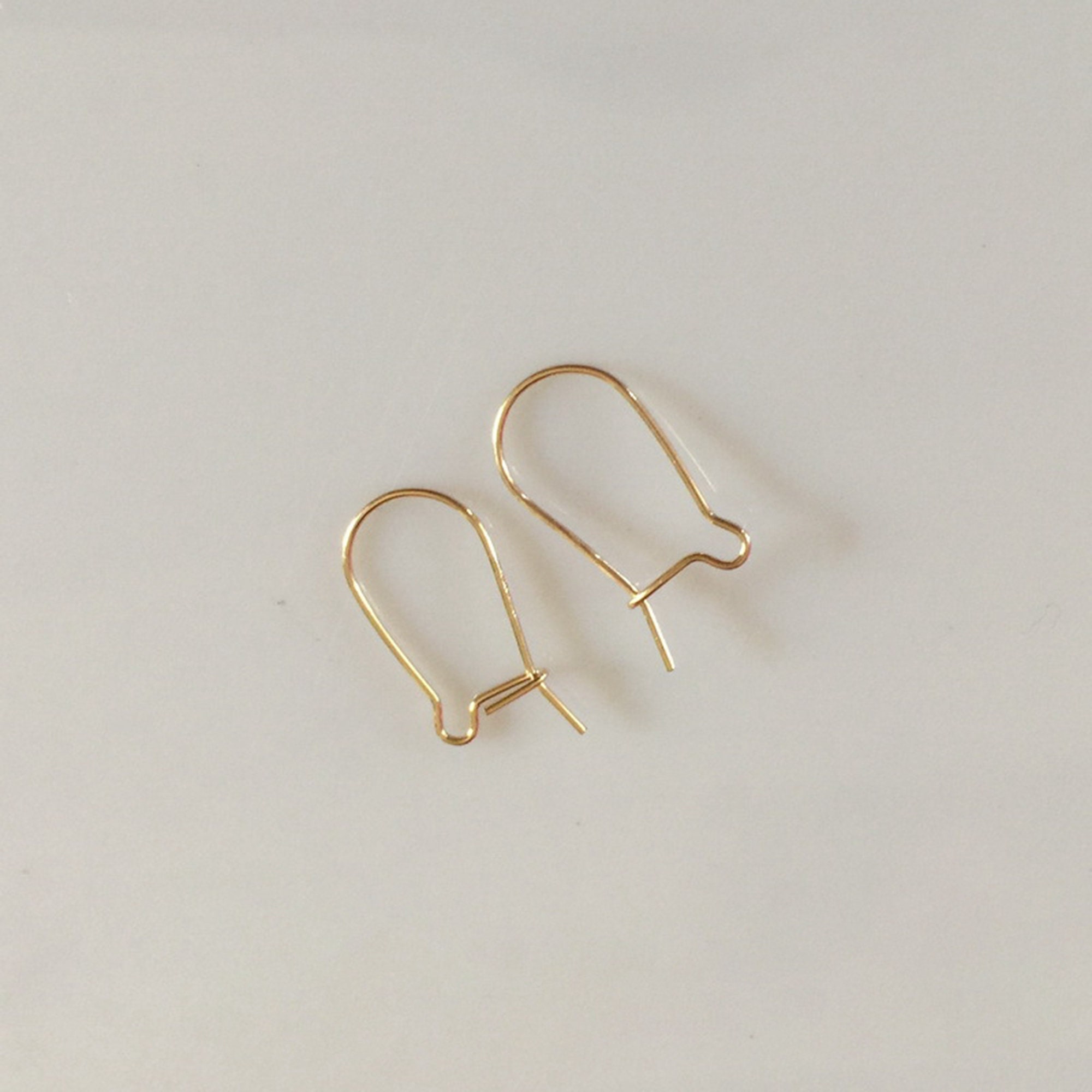 14K Gold Filled Kidney Earrings Gold Filled Kidney Ear Wires Etsy