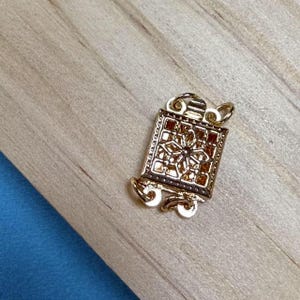 14K Gold Plated Round Filigree Pearl Clasp 12mm Single Two Three Strand, 8.5mm Square Pearl Clasp, Round Clasp for Bracelet