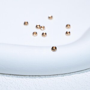 14K Gold Plated Brass Spacer Beads, Diamond Cut Donut Beads, Bracelet Bead, Necklace Bead, Spacer Bead 3mm 4mm