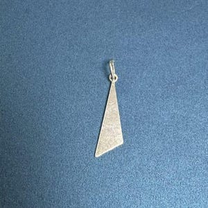 Sterling Silver Triangle Charm, Geometric Necklace, Trigonometry Jewelry