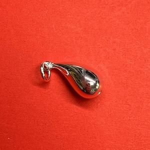 Sterling Silver Teardrop Charm Pendant, Plain Drip Bracelet, Water Drop Necklace, Raindrop Earring, Small Charm,Liquid Jewelry,Dewdrop Charm