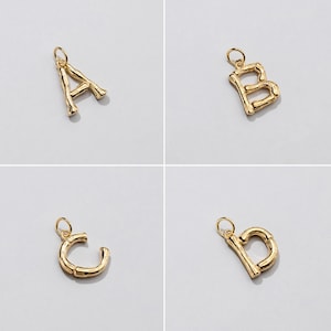 1pc Sterling Silver Letter Charm, S925 Silver Alphabet Charm para suprimentos de fabricação de joias, pulseira Charm, brinco Charm, colar Charm