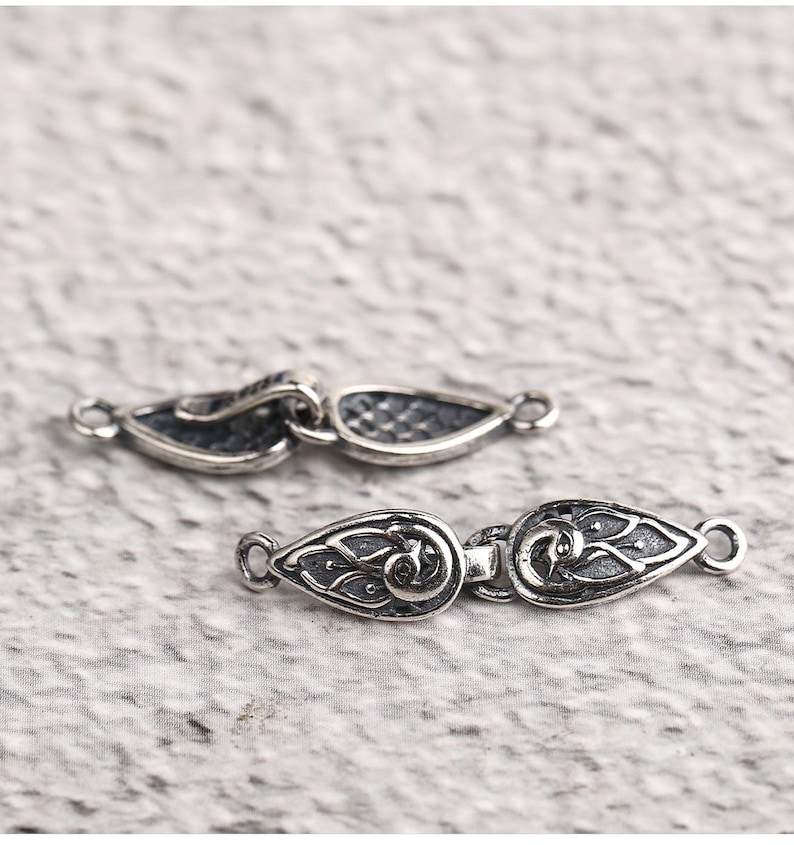 Sterling Silver Hook Clasp, Thai Silver, Necklace Connector image 10