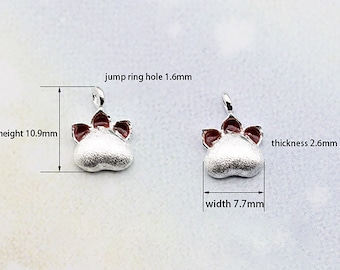 Breloque patte de chat en argent sterling, bijoux pour animal de compagnie