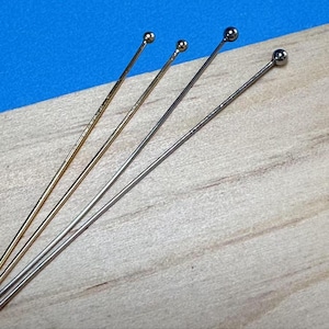 Gold Plated Stainless Steel Ball Pin Headpins, Round Head Pins, Ball Head Pins,Bead Head Pins, DIY Basic Accessories 20mm 30mm 40mm 50mm