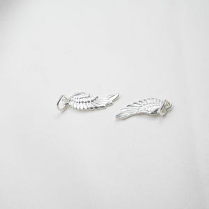 Charm de alas de ángel de plata esterlina, suministros para hacer joyas imagen 1