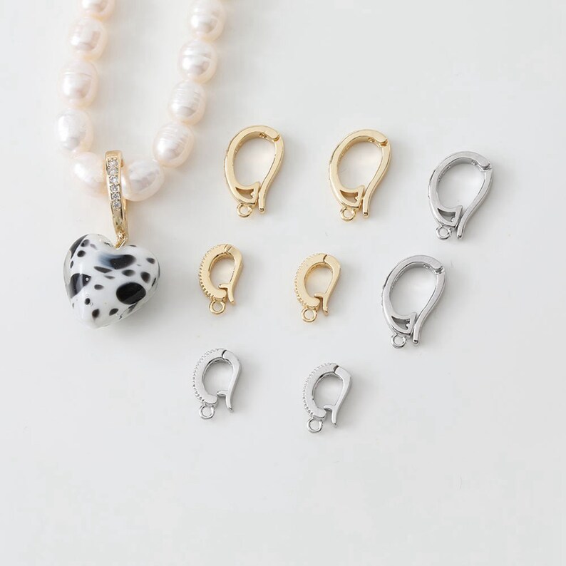 Gold Plated Pearl Clasp, CZ Zircon Shortener Enhancer - Etsy
