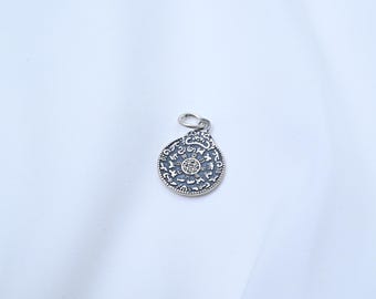 Sterling Silber Tai Chi Charm Anhänger, verheißungsvoll Yoga Halskette