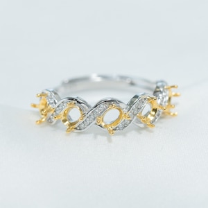 Bague ovale en argent sterling sertie avec griffe, anneau 3 x 4 mm