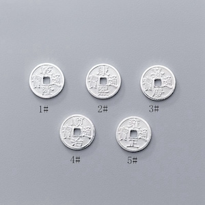 Sterling Silber Münze Perle, Spacer Beads, 925 Silber Münze Zwischenperle, Armband Bead, Halskette Bead, Münze Spacer 11 mm