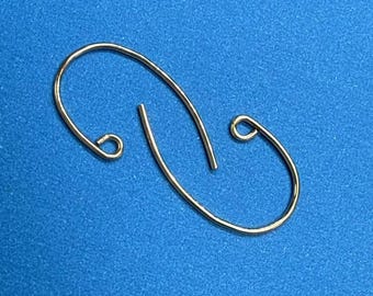 Ganci per orecchini in oro 14 carati, con anello aperto