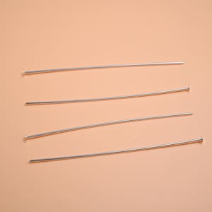 Sterling Silver Ball Head Pins/Eye Hole Pin/Flat T-Pin, Eyepin Needle, T pin Needle, Flat Pins, Eye Pins 15mm 20mm 25mm Jewelry Pin Needle