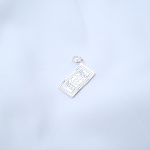 Sterling Silver 100 Dollar Bill Charm Pendant