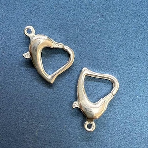 Sterling Silver Love Heart Lobster Clasps, 925 Silver Oval Trigger Clasps, Figure 8 Lobster Claw Clasp, Necklace Clasp, Bracelet Clasp
