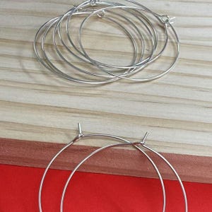 Sterling Silver Beading Hoop Earring, 925 Silver Round Circle Ear wire Hoops, Earring Component, Beading Hoops, Sparkle Circle Earring Hoop