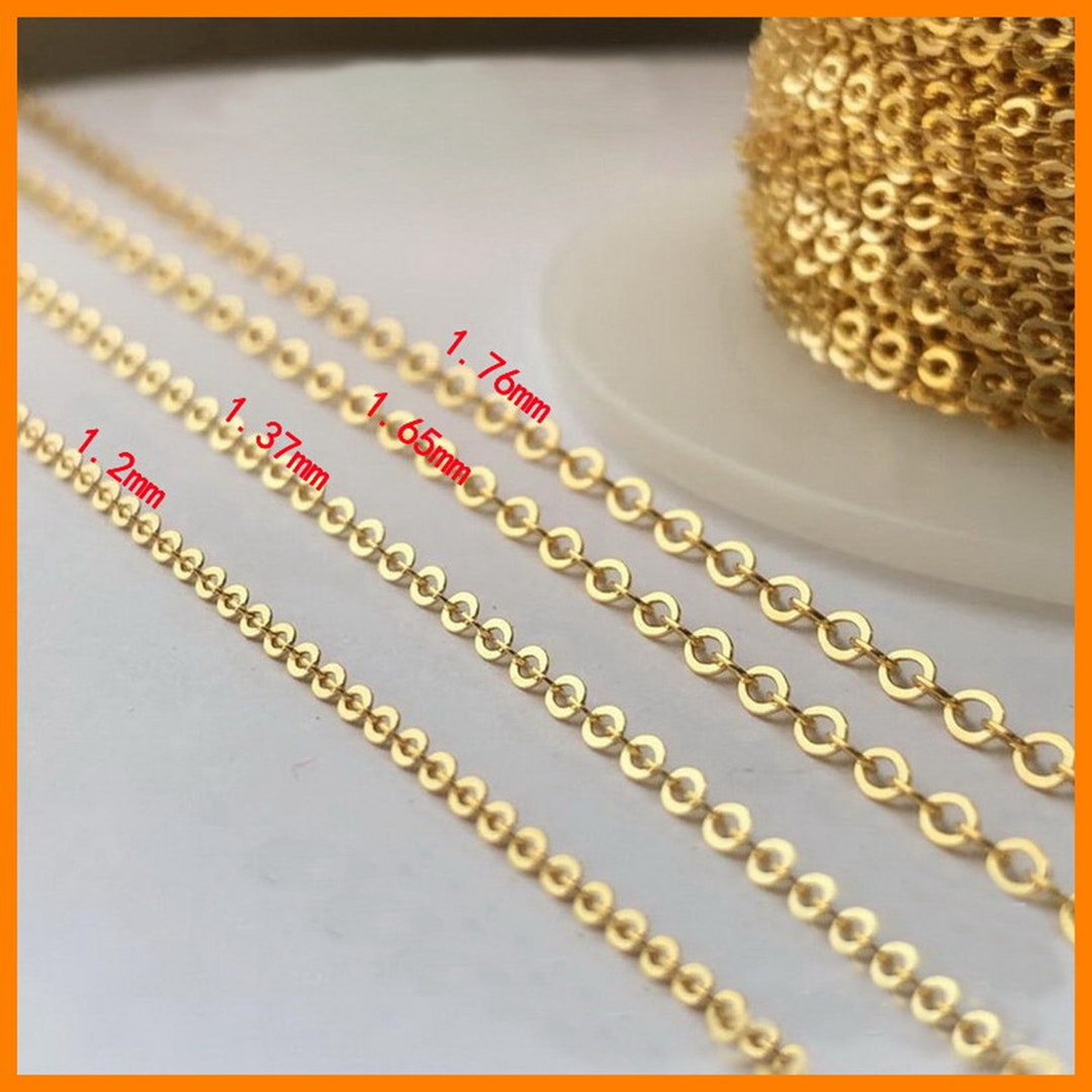 1 Meter 14K Gold Filled Rolo Chain, Gold Filled Slim Round Bulk Chains