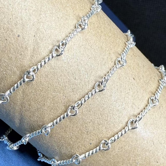 Catena a maglie larghe in argento sterling placcata in rodio: catena