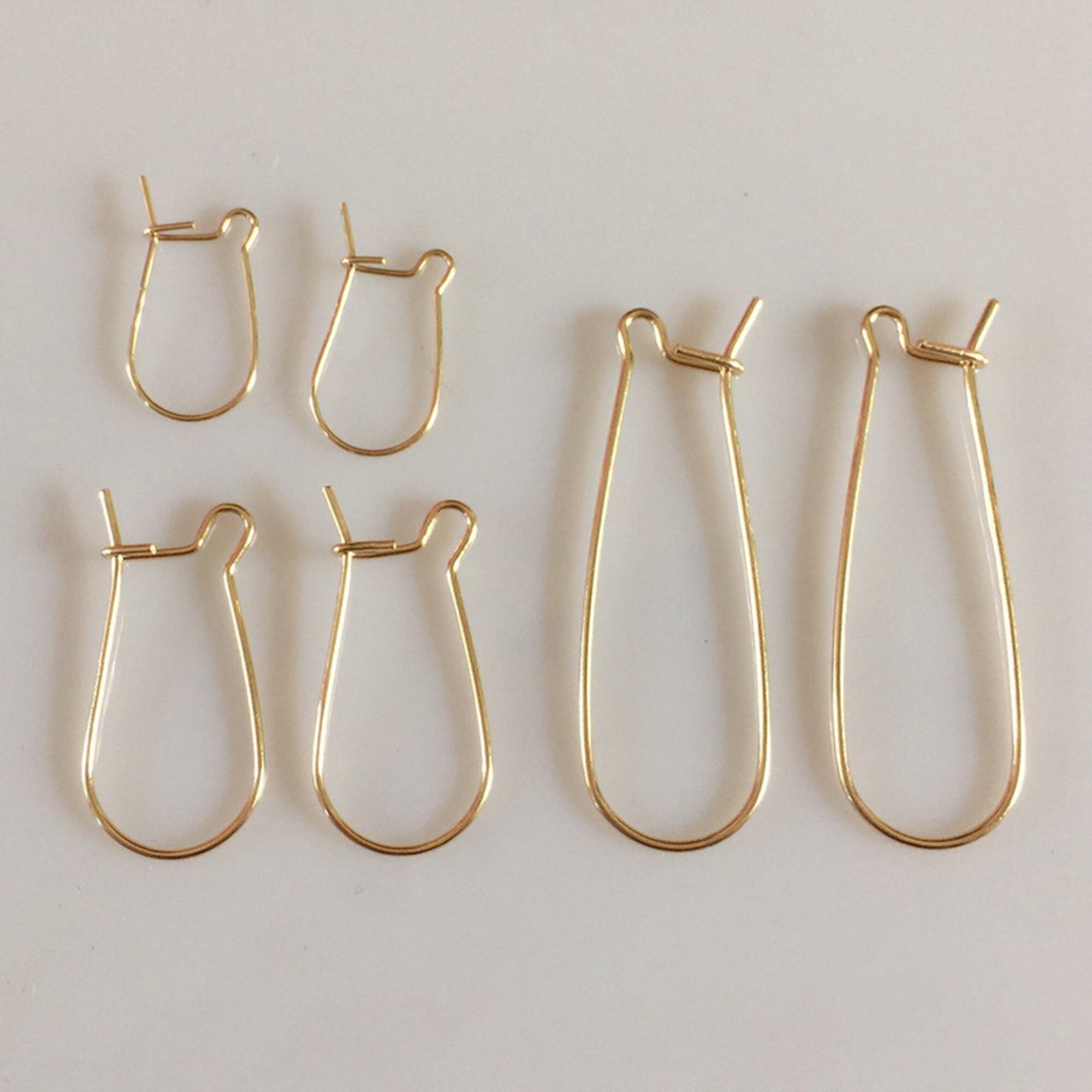 10x Stainless Steel Kidney Earring Hooks With Clasps, No Fade Silver Tone 3  Size Earring Wires, Earring Findings F284 