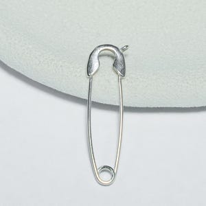 S925 Sterling Silver Safety Brooch Pin, Charm Findings