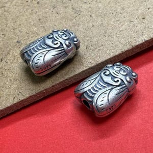 Sterling Silver Cicada Beads, Insect Bead, Bug Bead, Nature Bead, Summer Bead, Bracelet Spacer, Animal Bead, Garden Bead, Woodland Bead