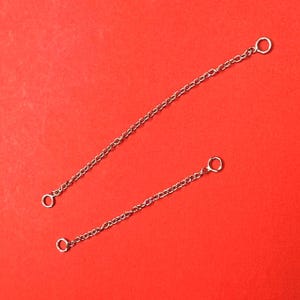 Sterling Silver Cable Chain Earrings Chain w/ Closed Jump Ring, 925 Silver Extender Chain, Dangle Tassel Earrings Connector, Ear Threader