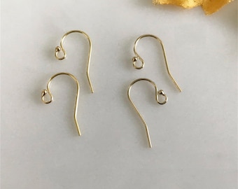 Crochets d'oreilles en or 14 carats, accessoires de boucles d'oreilles DIY (11,5 x 20 mm)