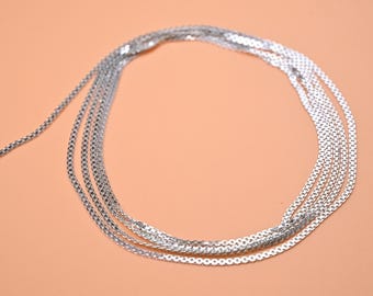 Sterlingzilveren dubbele kabelketting, 1,5 mm benodigdheden voor het maken van sieraden