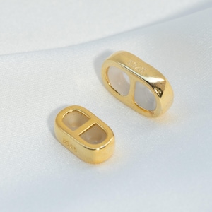 Sterlingzilveren ovale siliconen knoopkraal, tussenstuk armband