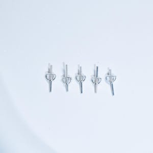 Sterling Silver Screw Back Earring Posts with Earnuts, 925 Silver Threaded Earring Stud, Threaded Earring Pins with Earnuts 4mm 5mm 6mm