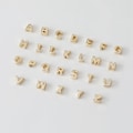 A-Z 14K Gold Plated Alphabet Beads, Letter Bead, Initial Bead, Monogram Bead, Name Bead, Bracelet Spacer, Personalized Bead, Uppercase Bead
