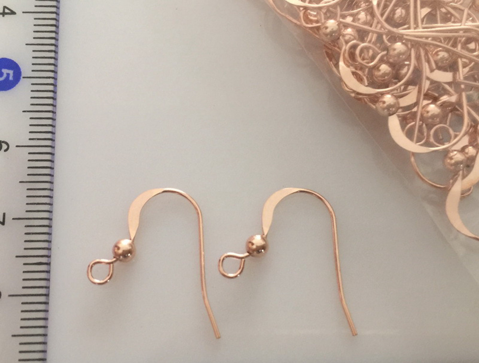 Rose Gold Filled Ear Wires, Earrings Hooks, Easy Attach, Easy