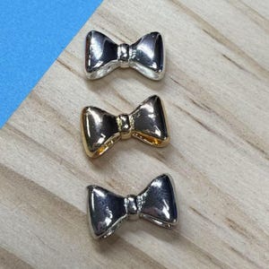 14K Gold Plated Brass Butterfly Bow Beads, Bowknot Bead, Bowtie Bead, Girly Bead, Bow Bead, Bracelet Spacer, Bow tie Bead, Cute Bow Bead