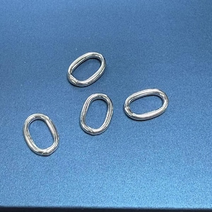 Sterling Silver Oval Jump Ring, Jewelry Connector (14.5x10mm)