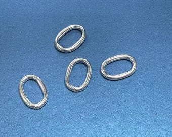 スターリングシルバー製オーバル型ジャンプリング、ジュエリー