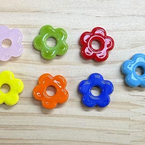 Glaze Hollow Flower Beads, Handmade Glaze Floral Beads for Jewelry Making Supplies, Necklace Bead, Bracelet Bead, Blossom Spacer Beads