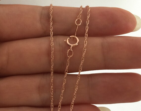 Figaro Chain Necklace - Rose Gold