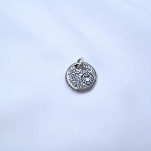 Sterling Silver Lion Charm Pendant, Round Animal Jewelry image 7