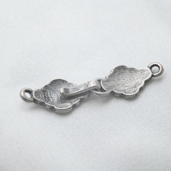 Sterling Silver Chinese Knot Hook Clasp Connector, S925 Silver