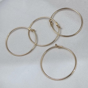 14K Gold Filled Beading Hoops, Earring Component, Jewelry Making